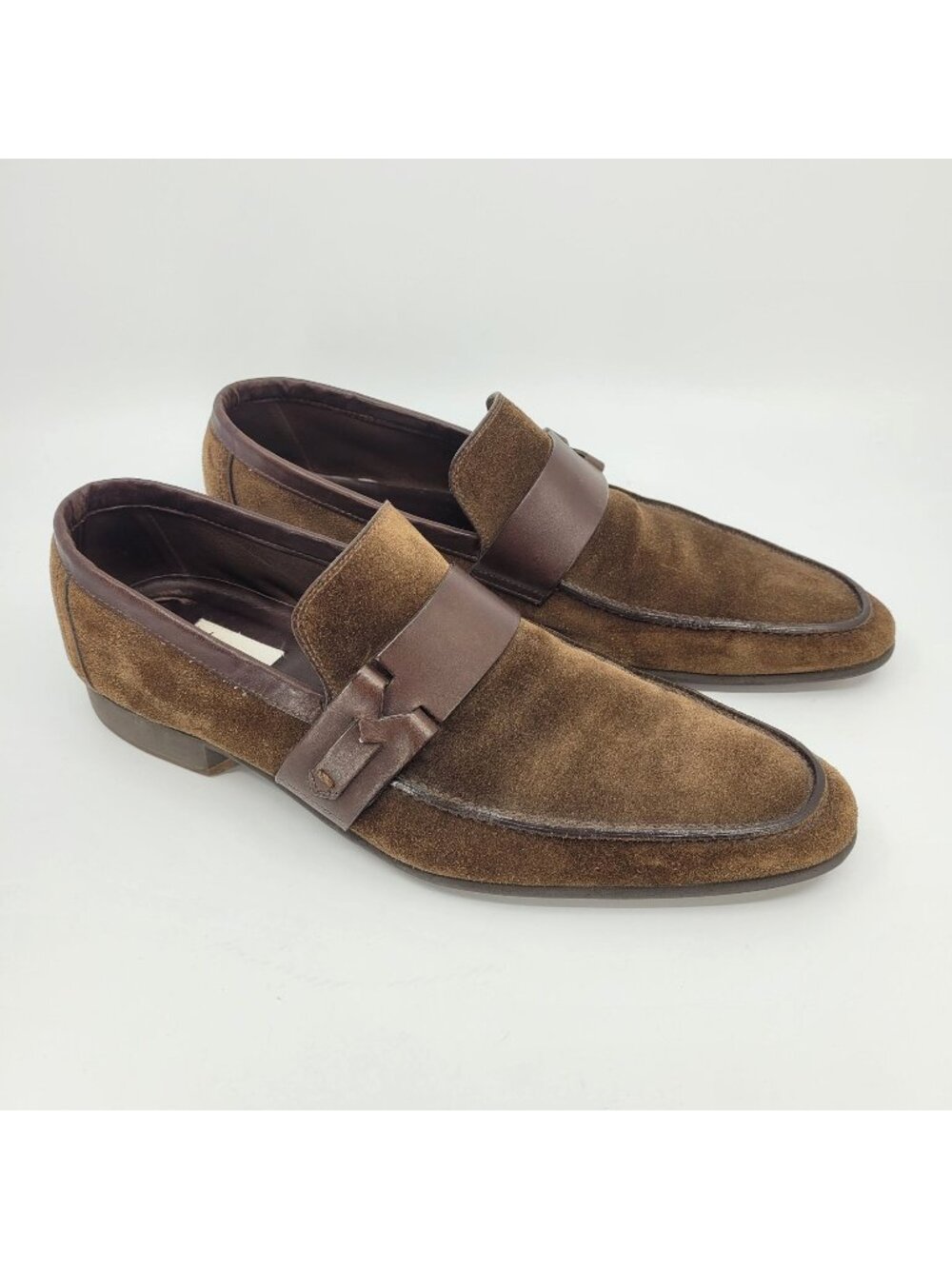 Moreschi Italy Brown Suede Penny Loafers Men's US 8 UK 7 EU 41 - Leather Strap